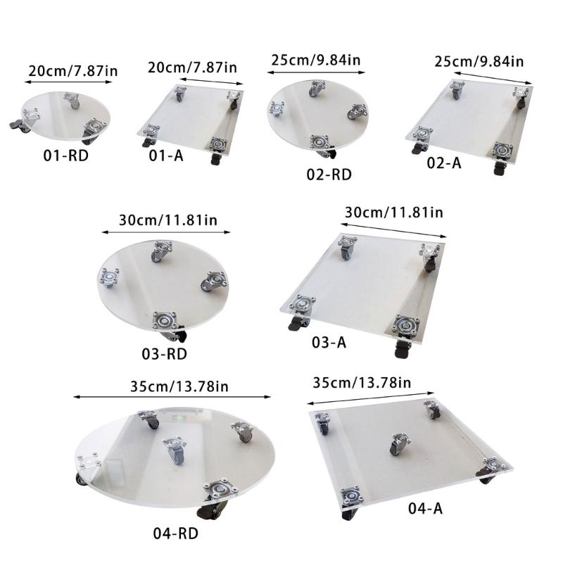 Supporto Robusto per Piante con Ruote Supporto per Piante a Ruote Quadrato Supporto per Piante in Metallo Adatto per Interni Esterni