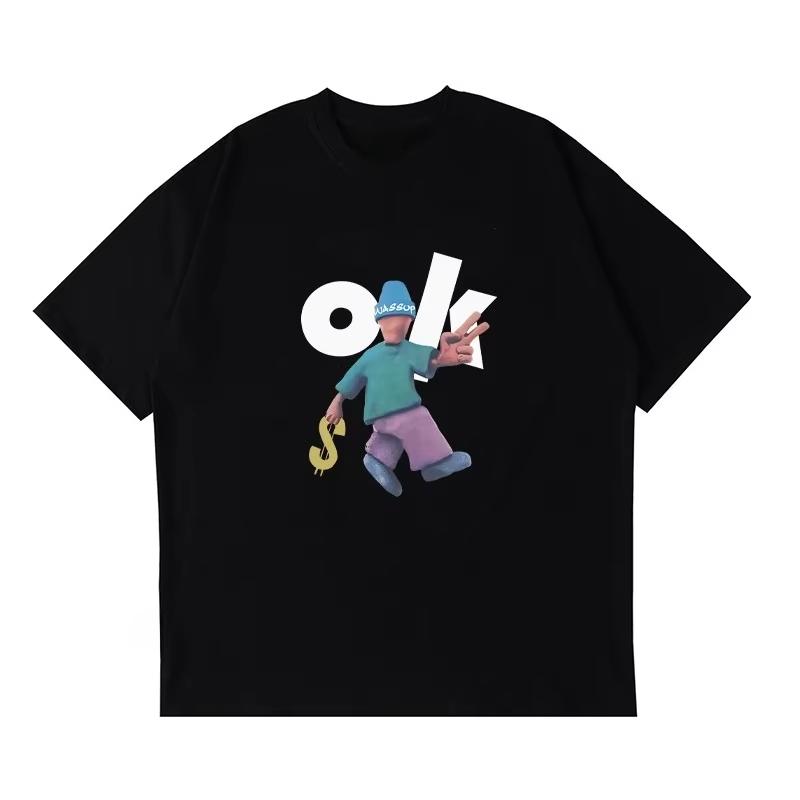 

Motorcycle American short-sleeved T-shirt men s summer 2025 new loose casual couple crew neck top 4XL