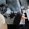 Veste en jean pour femme Printemps Automne Brodé Style Chinois Mode Polyvalente Vêtements en jean Haut de gamme pour femme