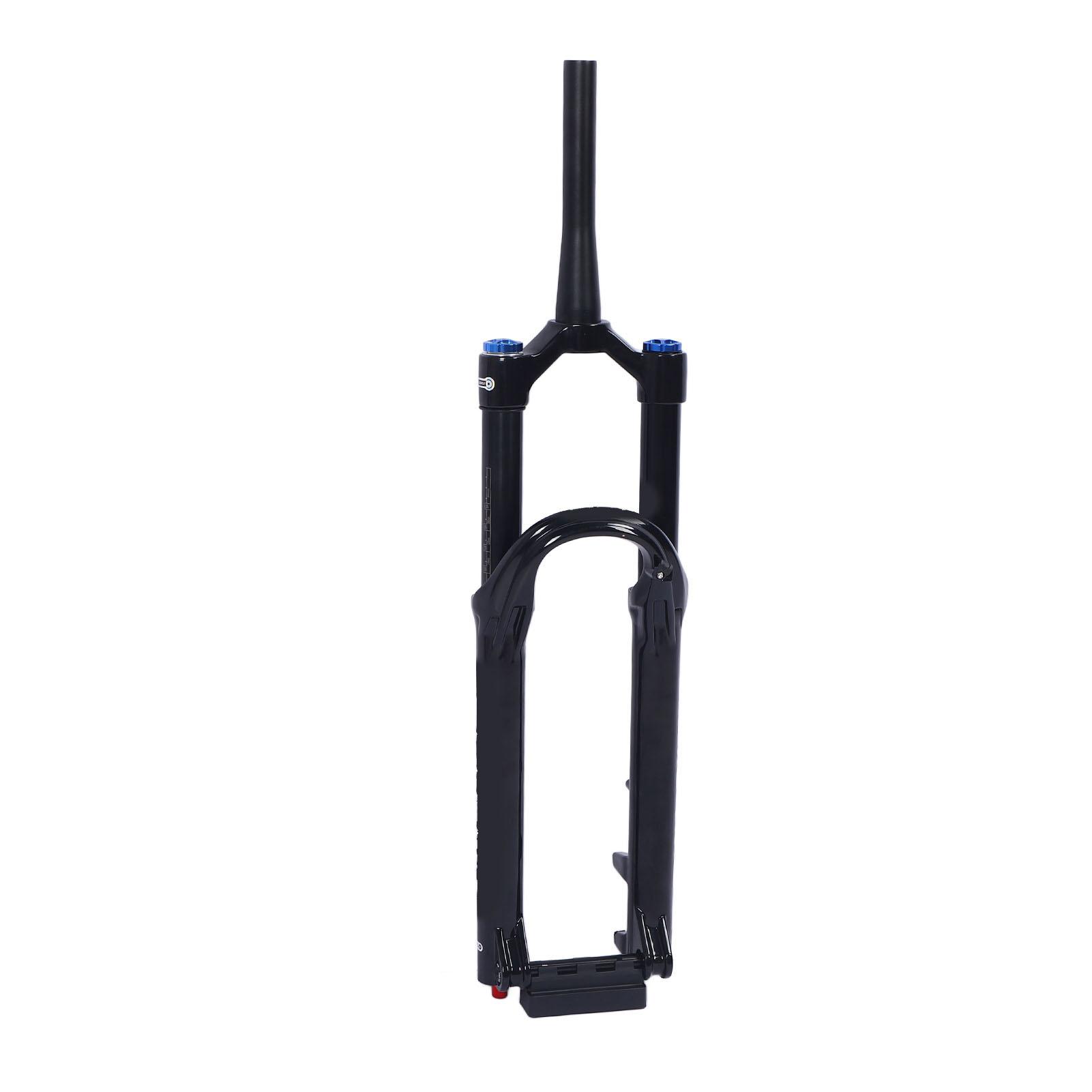 29 Inch Mountain Bike Suspension Fork 36mm Tube Diameter Thru Axle Bicycle Front Fork Manual Lockout Tapered Steerer Aluminum Alloy Black