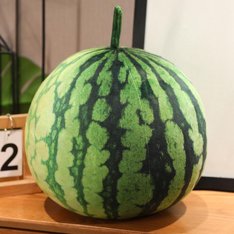 

3D Simulated Watermelon Hug Pillow Round Long Watermelon Soft Plush Toys Fruit Sofa Cushion Suitable For Home Kids Gifts