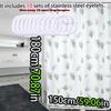 Simple air fresh leaves bathroom shower curtain shielding partition Shower curtain can be scrubbed light opaque