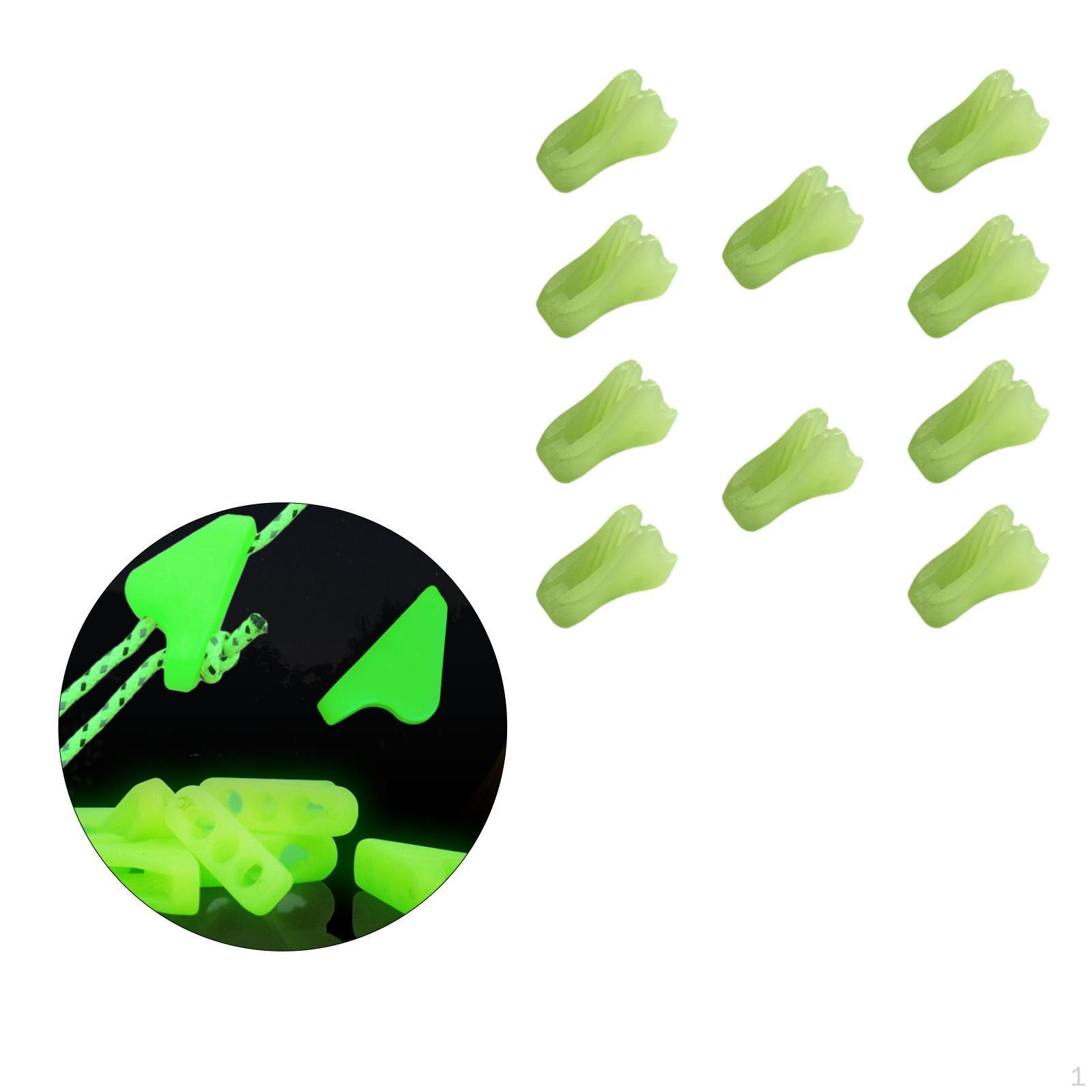 

10 шт. в упаковке зеленых ветров для палаток и кемпинга 2.3cmx0.8cmx1.4cm