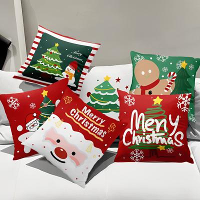 Christmas Pillow Red Festive Pillow Bedroom Living Room Sofa Cushion Cushion Christmas Decoration Best Friend Christmas Gift