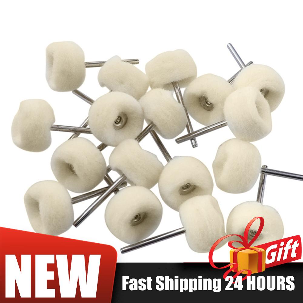 1-20PCS 3mm Shank Wool Polishing Abrasive Brush Grinding Buffing Wheel Hand Tools Mini Brush Polishing Kit 3mm Polishing Wheel