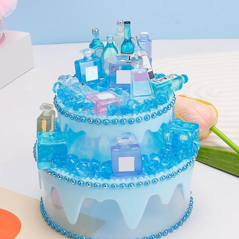 Cute Sundry Organizer Plastic Boxes Sweet Cream Cake Storage Box Plastic DIY Crafts Box Perfect for DIY Enthusiasts