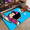 Custom Mafalda Mat Personalized Name, Polyester Washable Indoor Entryway Rug, Gift for Christmas, Easter, Thanksgiving Day
