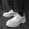 Fashion British Style Mens Leather Oxford Shoes Luxury Formal Business Wedding Dress Shoes Thick Bottom Anti-slip Wearable Casual Shoes