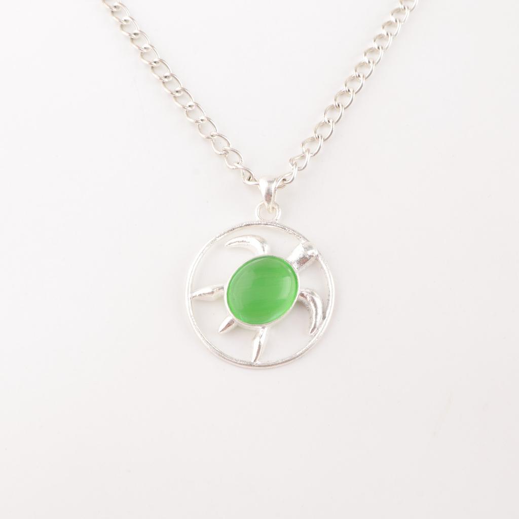 Green Cat's Eye Gemstone 925 Stamped Silver Jewelry Handmade Fashionable Pendant CP-2-42