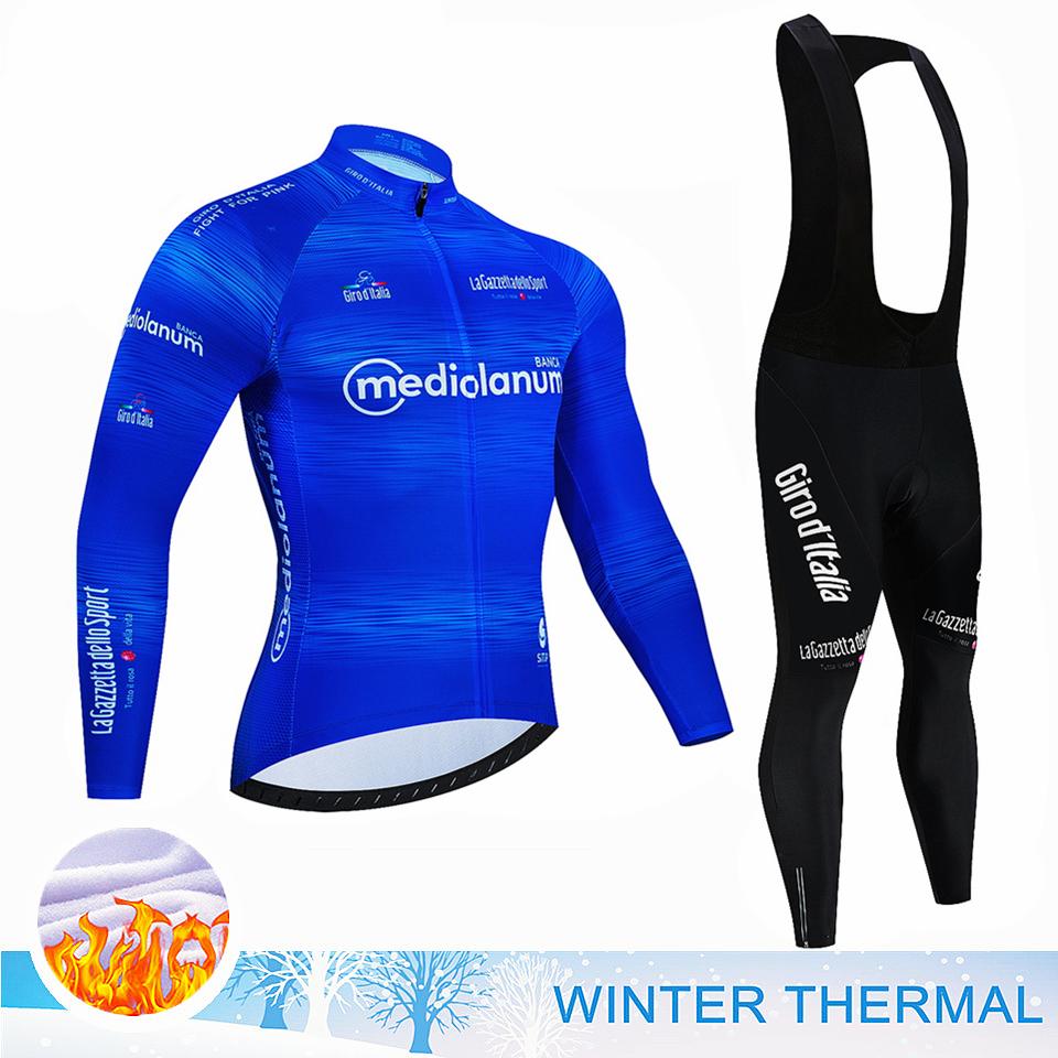 Zimní fleecový cyklistický dres Tour of Italy, cyklistický dres, MTB závodní cyklistický dres, oblek, venkovní sportovní cyklistický set, oblečení Ropa Ciclismo