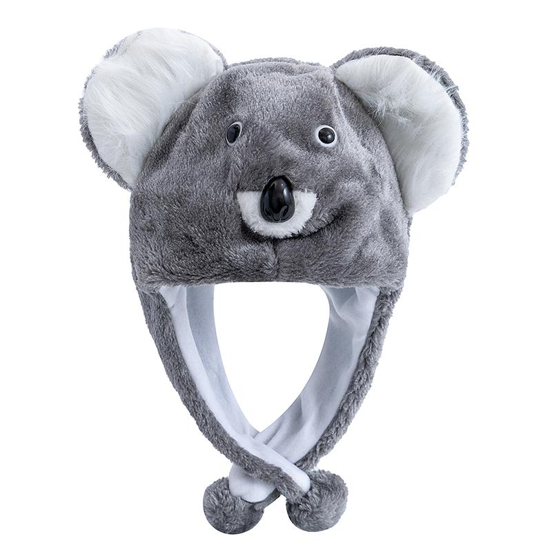 New Style Unisex Funny 3D Animal Style Decorative Hat Mischievous Couple Cap For Man Women Plush Winter Lovely Family Hat