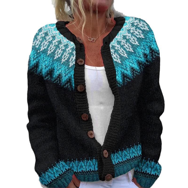 2026 Foreign Trade New 3D Digital Printing Cardigan Knitted Jacket Women's Clothing Early Spring and Autumn Factory Wholesale