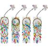 4Pcs Special Shape American Eagle Diamond Painting Bookmark 5D DIY Diamond Painting Bookmark Diamond Art Bookmark with Pendant
