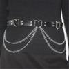 Y2K Punk Body Chain for Dress Stage Dancing for Women Girls Studded Belt Hot Girl Belt Studded Heart