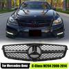 Glossy Black AMG Style Bumper Grille Grill With OE Style Emblem Logo For Mercedes Benz C-Class W204 2008-14 C180 C200 C250 C350