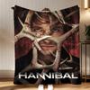 movie  tv series Hannibal Throw Soft Coral Fleece Blanket 310gsm Fluffy Warm Throw for Sofa Bed Couch Bedroom Decor