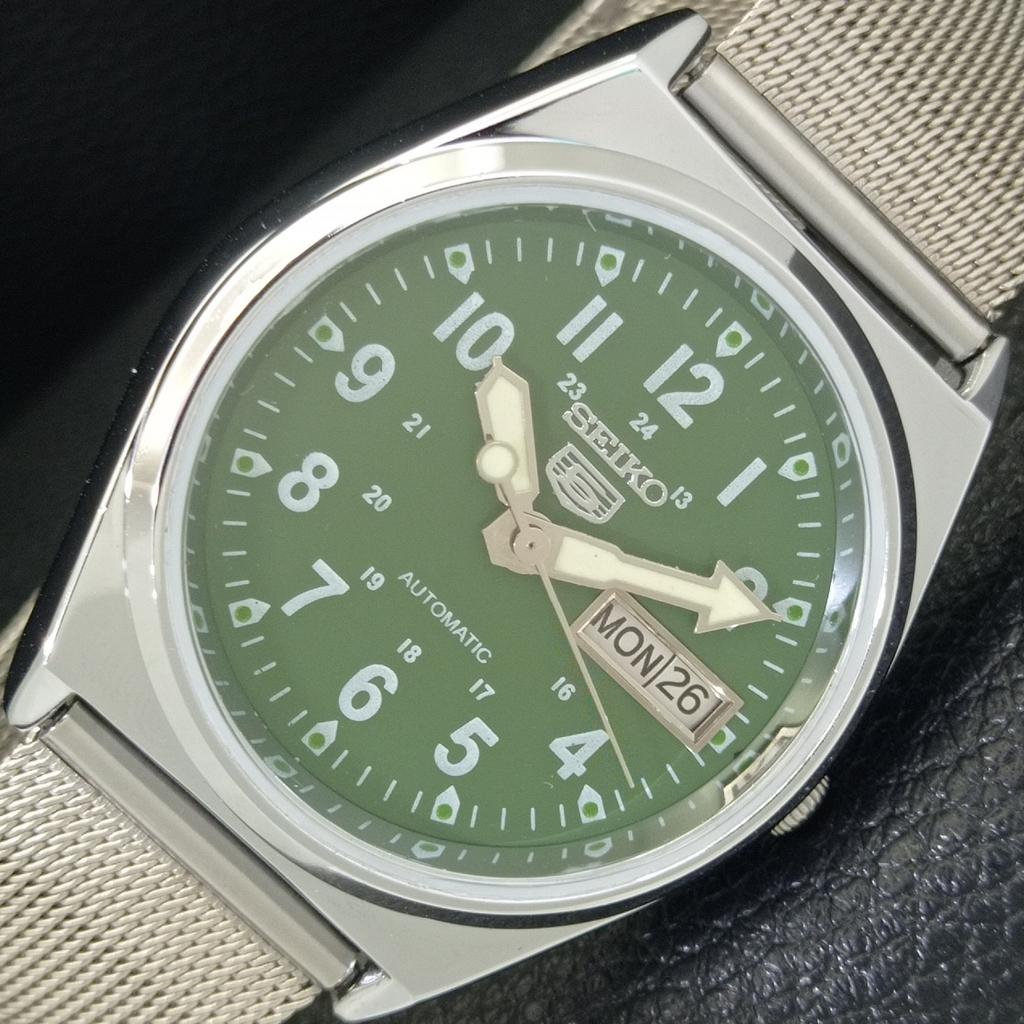 

SEIKO 5 AUTOMATIC 6309A VINTAGE REFURBISHED JAPAN MENS GREEN WATCH a441746-1 Sk-a441746
