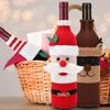 Knitted Santa & Snowman Wine Bottle Covers - Christmas Party Decor
