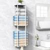 Bathroom Storage Holders Metal 3-tier Shelf Storage Holders Multifunctional Towel Holder Racks Wall Organizer Racks Home Decor