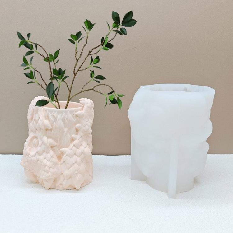 Unique Flower Vase Mold Succulent Planter Moulds Epoxy Resin Molds for Pen Stand