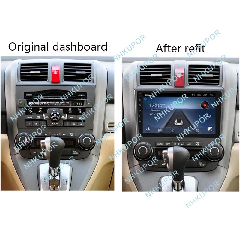 Car Stereo Fascia For Honda CRV CR-V 2007-2011 9 Inch Android Head Unit Dash Frame Trim Kit