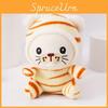 Small Plush Tiger Keychain Cuddly Pp Cotton Stuffed Bag Charm For Gifts