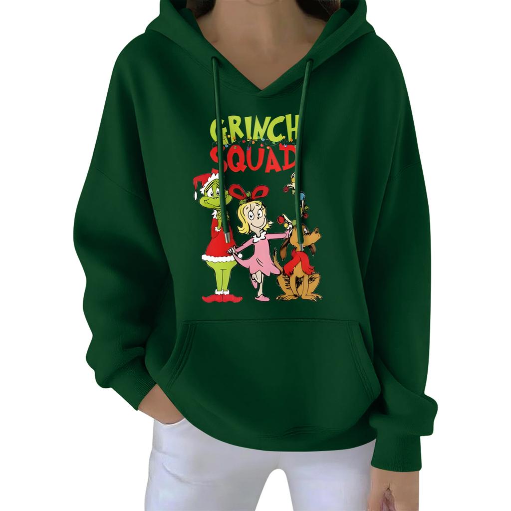 Women's Christmas  Hoodie Funny Cute Christmas Holiday Sweatshirt Pullover