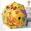 El Rey León de Disney, Simba, Paraguas Plegable Manual de la Jungla, Diseño Plegable Reforzado de 8 Varillas, Ligero