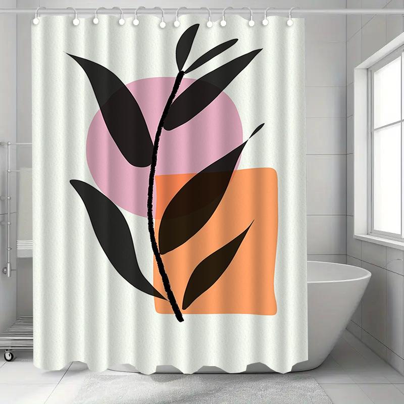 Red Roses Washable Dirt-Resistant Shower Curtain Shower Head Waterproof Polyester Bath Curtain For Home Decor Accessories