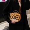 New Korean Style Fashionable Crossbody Bag, Simple and Versatile, Single Shoulder Bag, Cartoon Handheld Small Round Bag