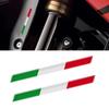 2pcs Italian Tricolor Flag Epoxy Decorative Sticker 3D Motorcycle Tank Decals Stickers Case Strong Stickiness Car Decals
