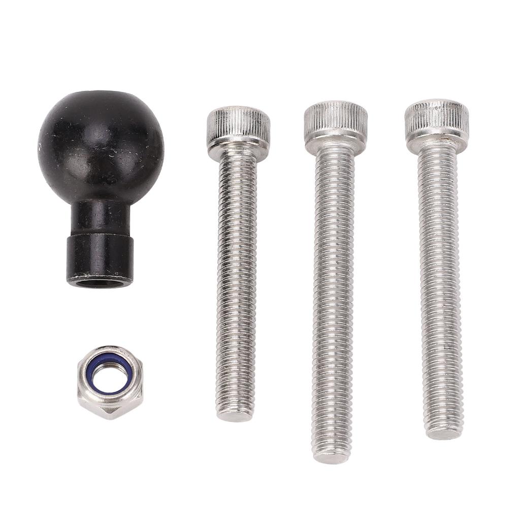 Motorrad Lenker Klemmsockel Gabelrohrschaft Kugelbasis Kugelkopfbasis mit M8 Haltebolzen 1 Zoll Gummikugel für B-367U