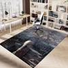 1pc Fire and Blood Office Carpet Chair Mats, Home Decor Mat Fantasy Theme Mat Durable Mat, Dragon Decor,Suitable for fantasy theme lovers