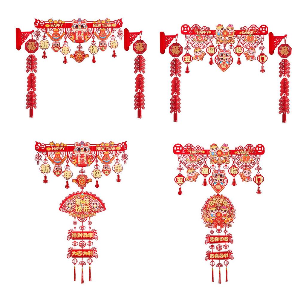 2025 Chinese New Year Decorations Traditional Snake Year Hanging Ornament for Front Door Bedroom Background Store Balcony