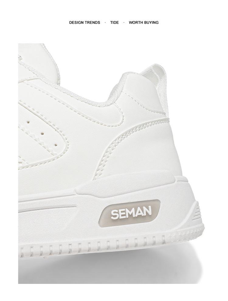 Men's Versatile White Summer Sneakers: Breathable Casual Thick-Soled Sports Shoes