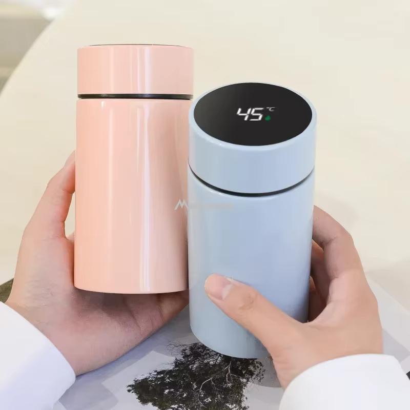 200ML Smart Display Thermosbecher Mini-Tasche für Männer Studenten Büro Thermosbecher Edelstahl Outdoor Freizeit Tragbarer Thermosbecher