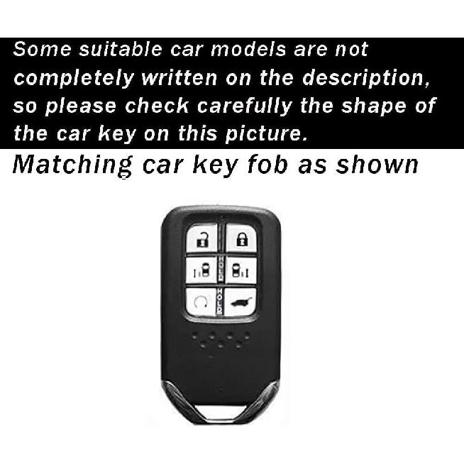 Key Case Fit for Honda Odyssey Freed Soft TPU Key Fob Keychain Key Shell Box Accessories Protector 6 Button Black