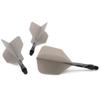 CUESOUL Integrated Flight And Shaft ROST T19 Big Wing Shape Two Tone Size S Gray Flight Black Shaft 3 Set CS-AK5711-1S