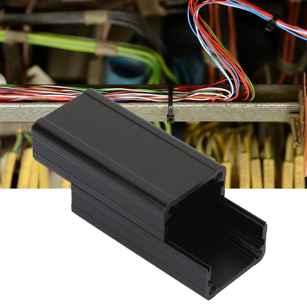 Aluminum Enclosure PCB Instrument Shell Electronic Cooling Box Black 25*25*50mm