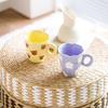 300ML Blue Cloud Hand Pinch Mug Creative Ceramic Milk Coffee Cup Irregular Tea Milk Juice Water Cup Office Student Drinking Gift