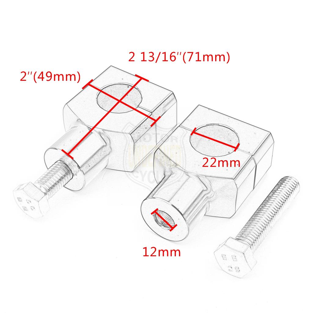 1 Pair Universal Handlebar Riser Kit Mounting Clip Aluminum for Harley Honda Kawasaki Suzuki Yamaha Motorcycle 22mm 25mm Handleb