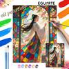 Stained Glass Princess Oil Painting Hand Painting Coloring Painting Handmade Diy Home Decoration Gift