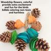 Bird Tearing Toy Birdcage Pinecone Standing Toy Small Bird Grinding Chewing Toy All Size Bird Cage Entertainment Toy