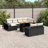 VidaXL Garden Lounge Set with Cushions 11 Pcs, Patio Sofas, Patio Furniture Set, Outdoor Furniture, Black 3276512