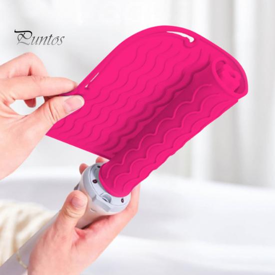 Curling Iron Heat Resistant Mat Anti-slip Silicone Rectangle Portable Flat Iron Hair Straightener Hair Styling Hot Tools Travel Heat Pad Protector