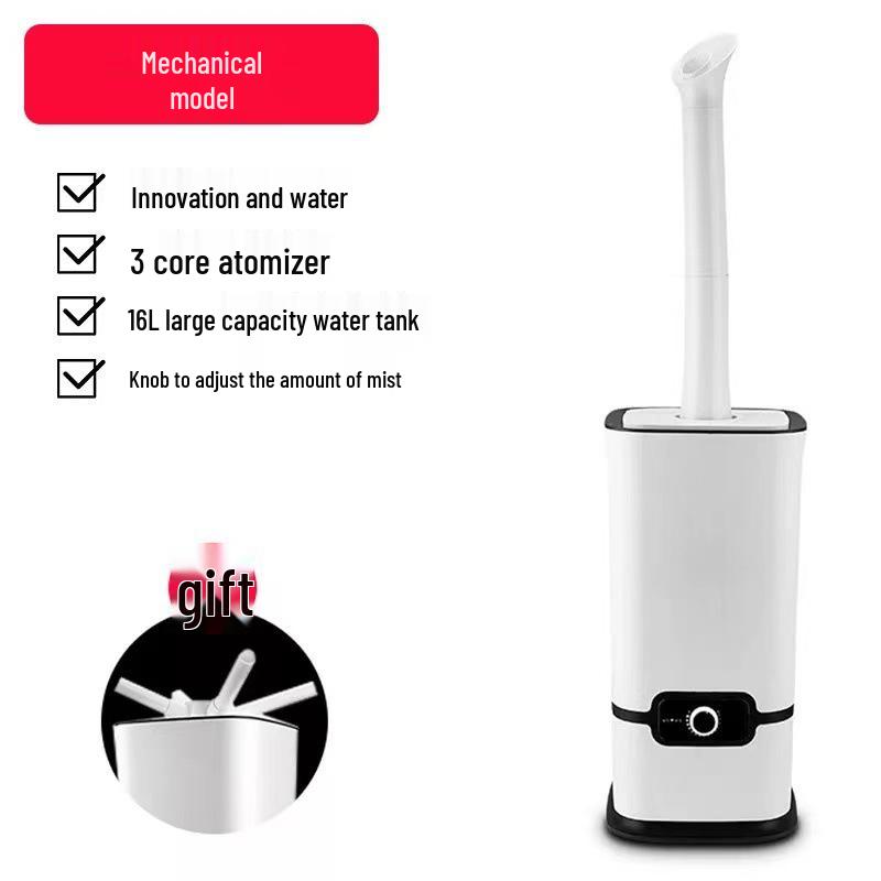 16L Smart Ultrasonic Humidifier with Large Capacity & Mist Output, Top-Fill Disinfection, Atomization Spray