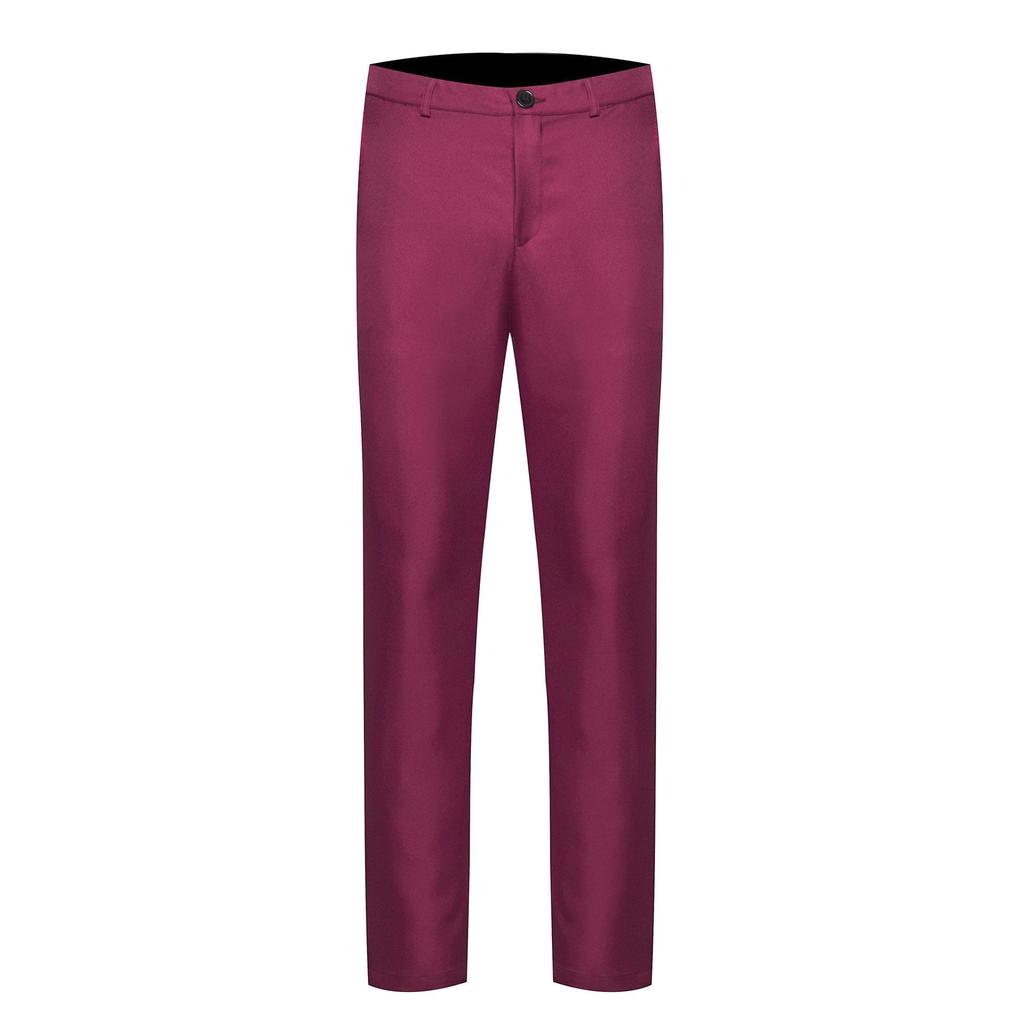 Men's Slim Straight Korean Fashion Business Casual Trousers - Solid Color