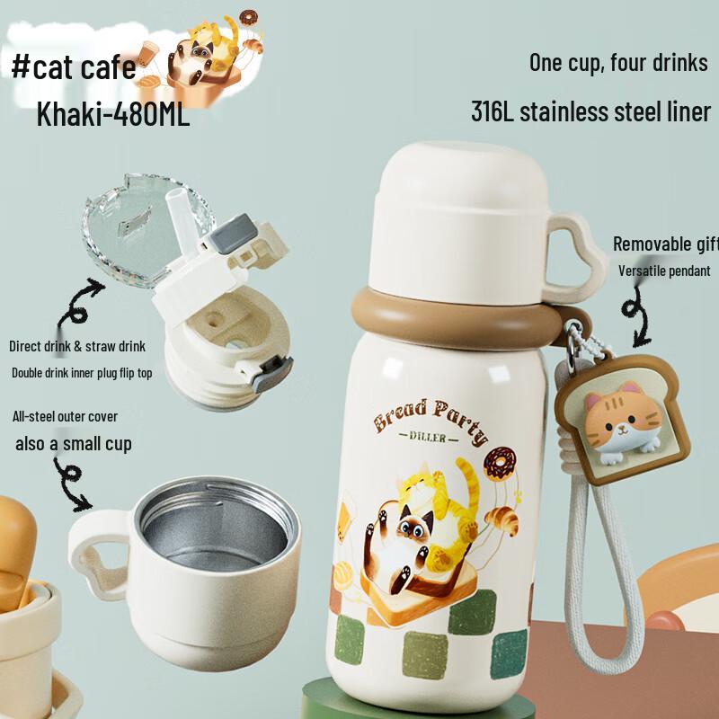 

Dilebel Portable Insulated Straw Water Bottle