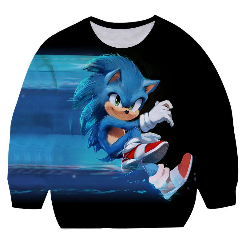 

2025 Осінь Зима Толстовки з круглим вирізом Sonic Дитячий Одяг світшот з довгим рукавом Неонатальна толстовка для хлопчиків дівчаток повсякденний топ 7-8 Years