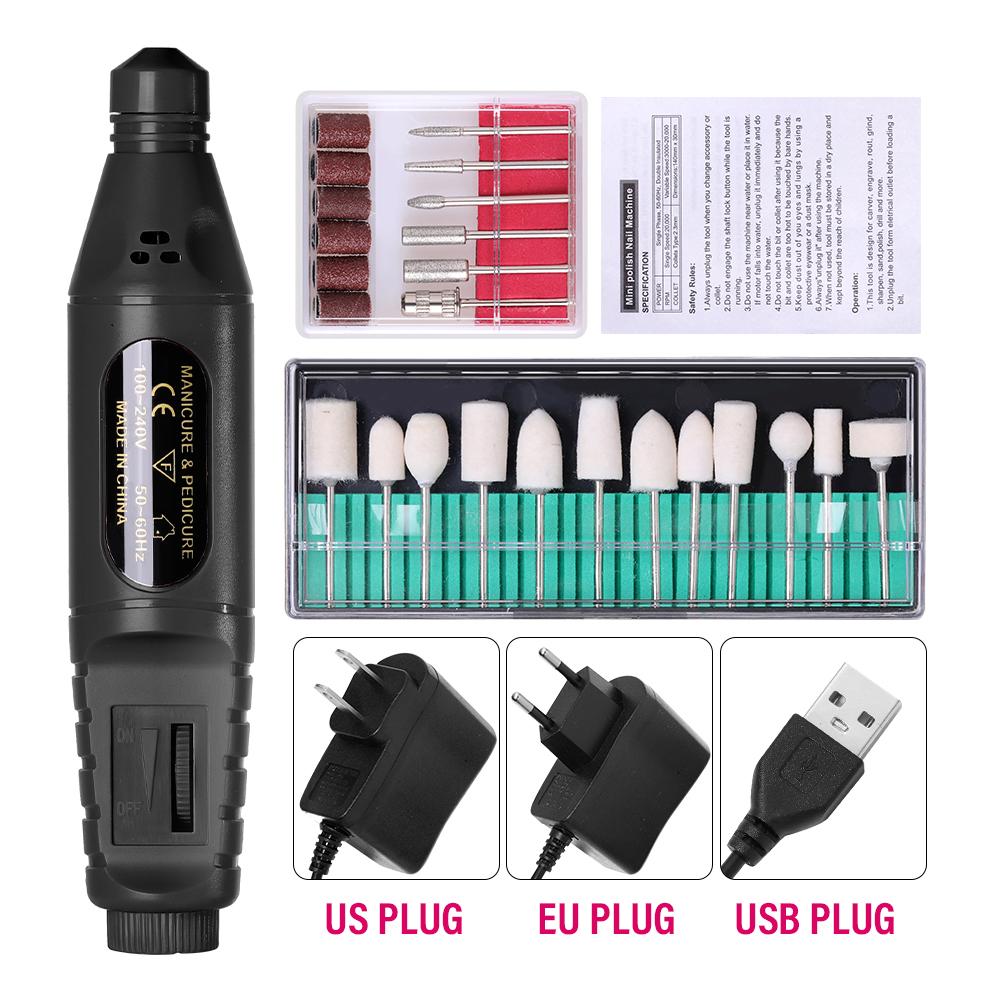 CNHIDS Professional Electric Nail Drill Machine Manicure Tools Pedicure Drill Set Portable Nail File Nail Drill Equipment